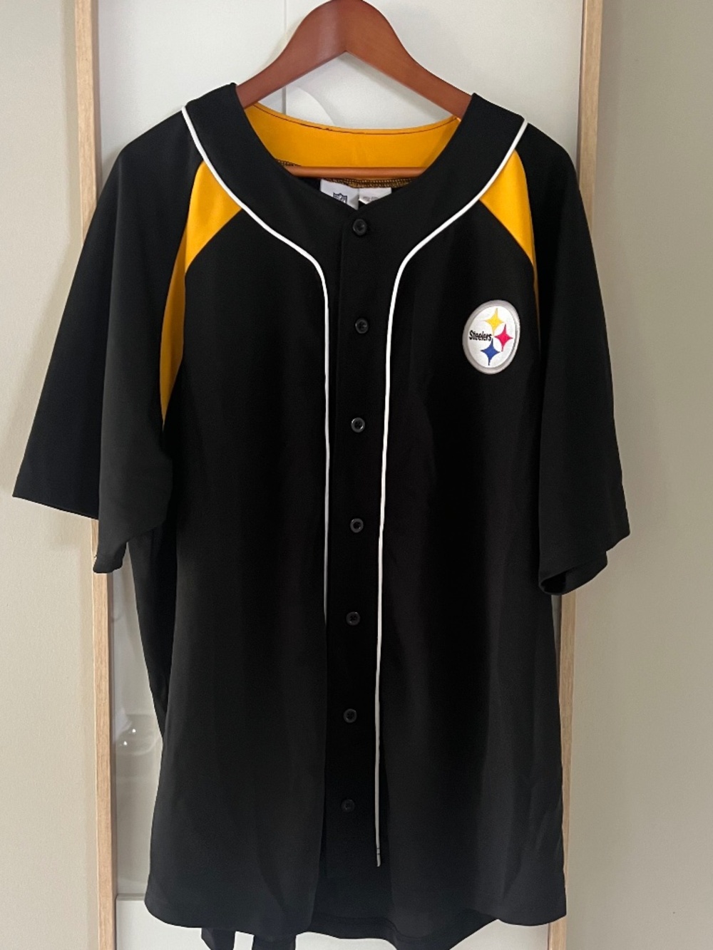 Pittsburgh Steelers Baseball Style Jersey Men’s Size 2XL